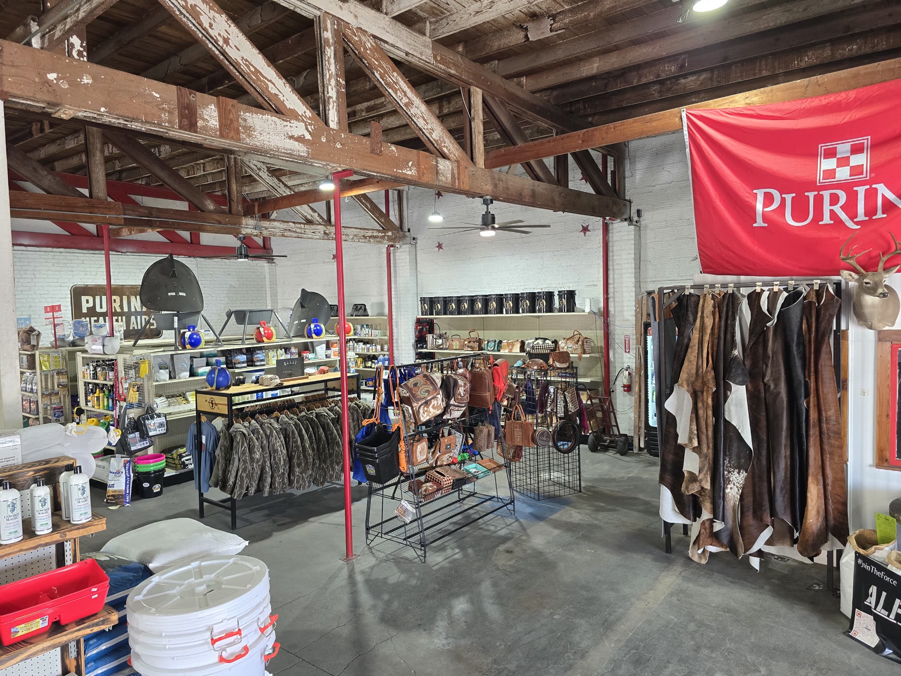 Renovated western interior of Taylor Feed & Supply